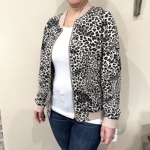Leopard Print Zip Jacket